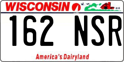 WI license plate 162NSR