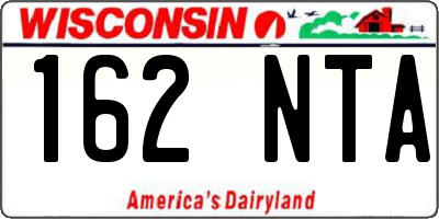 WI license plate 162NTA