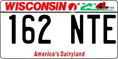 WI license plate 162NTE