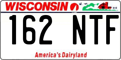 WI license plate 162NTF