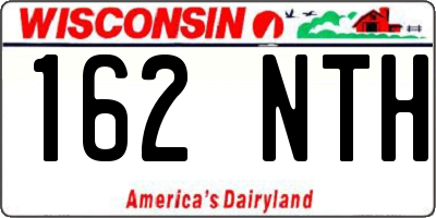 WI license plate 162NTH