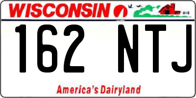 WI license plate 162NTJ