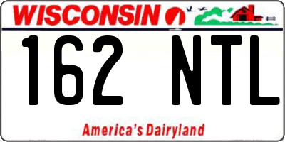 WI license plate 162NTL