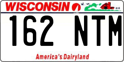WI license plate 162NTM