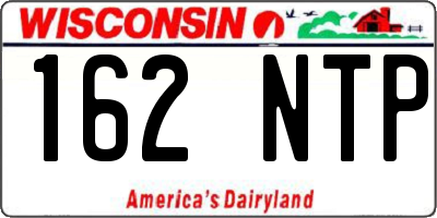 WI license plate 162NTP