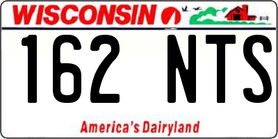 WI license plate 162NTS