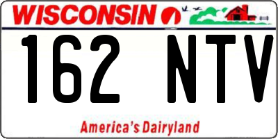WI license plate 162NTV