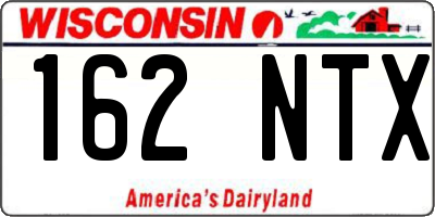 WI license plate 162NTX