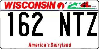 WI license plate 162NTZ