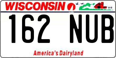 WI license plate 162NUB