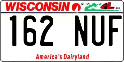 WI license plate 162NUF