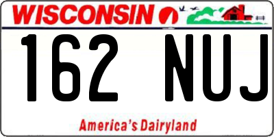 WI license plate 162NUJ