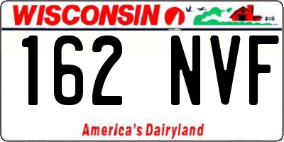WI license plate 162NVF
