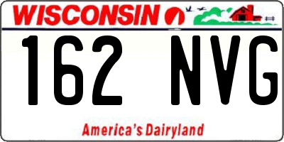 WI license plate 162NVG
