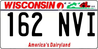 WI license plate 162NVI