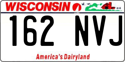 WI license plate 162NVJ