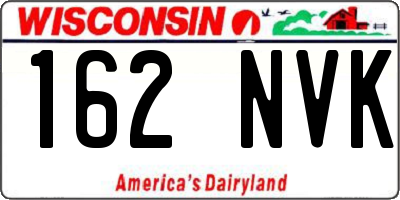 WI license plate 162NVK