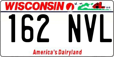 WI license plate 162NVL