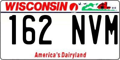 WI license plate 162NVM