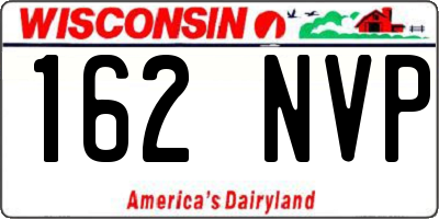 WI license plate 162NVP