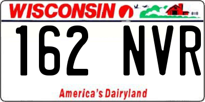 WI license plate 162NVR
