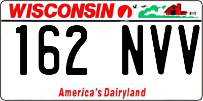 WI license plate 162NVV