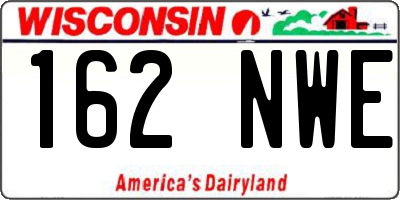 WI license plate 162NWE