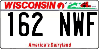 WI license plate 162NWF