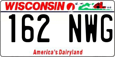 WI license plate 162NWG