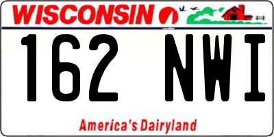 WI license plate 162NWI