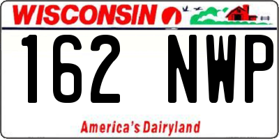 WI license plate 162NWP