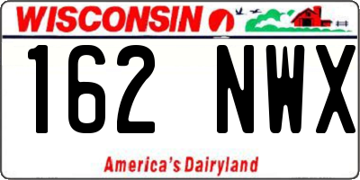WI license plate 162NWX