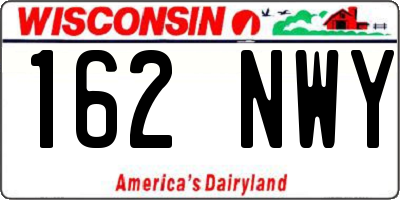 WI license plate 162NWY