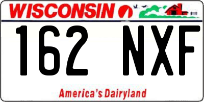 WI license plate 162NXF