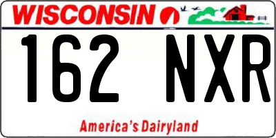WI license plate 162NXR