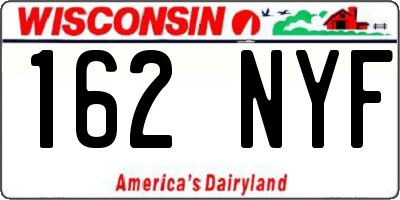 WI license plate 162NYF
