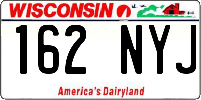 WI license plate 162NYJ