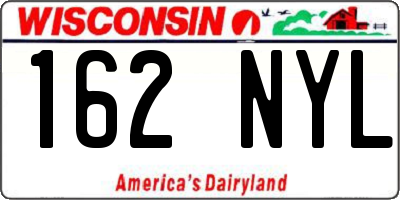 WI license plate 162NYL