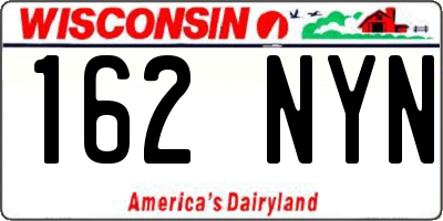 WI license plate 162NYN