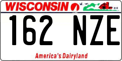WI license plate 162NZE