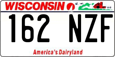 WI license plate 162NZF