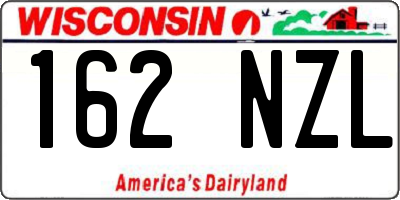 WI license plate 162NZL