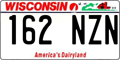 WI license plate 162NZN
