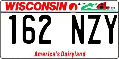 WI license plate 162NZY