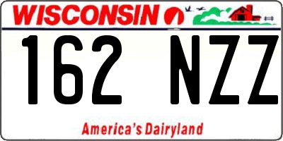 WI license plate 162NZZ