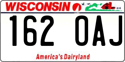 WI license plate 162OAJ