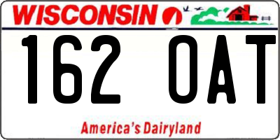 WI license plate 162OAT