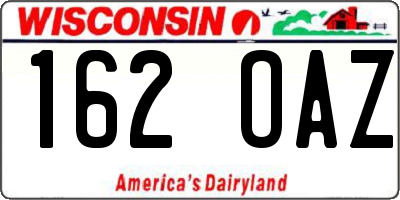 WI license plate 162OAZ