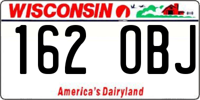 WI license plate 162OBJ