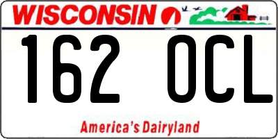 WI license plate 162OCL